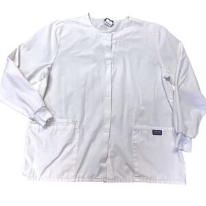 Cherokee Workwear White‎ Lab Coat Jacket Uniform Medical Scrub Medium